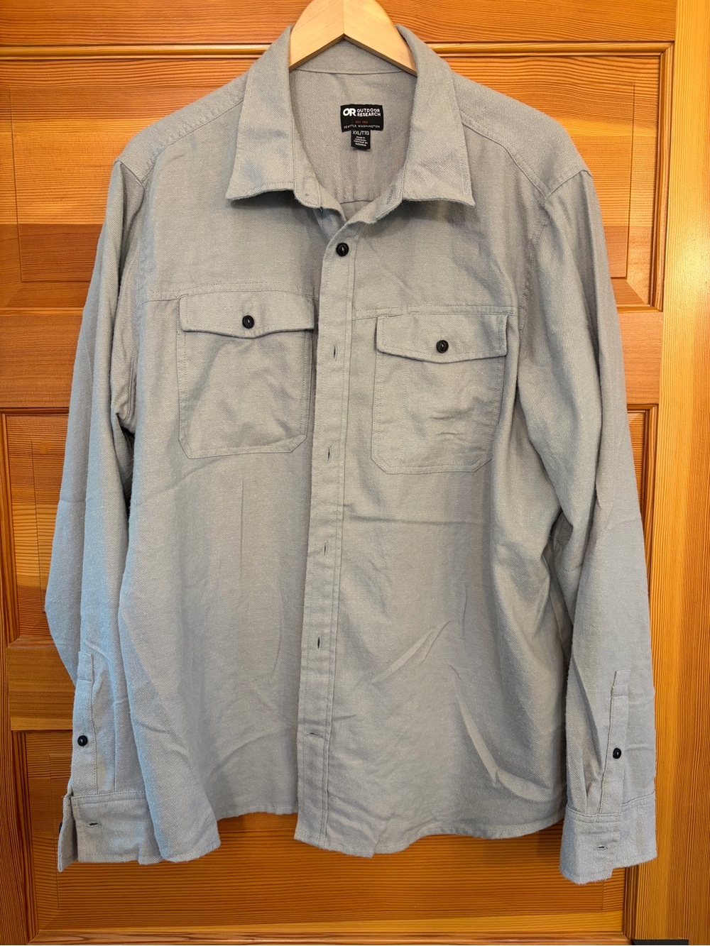 Outdoor Research Men's Light Gray Shirt with Chest Pockets